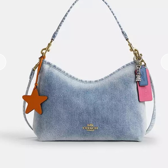 Coach Laurel Loved Denim Purse W/Charms,New! - Picture 10 of 10